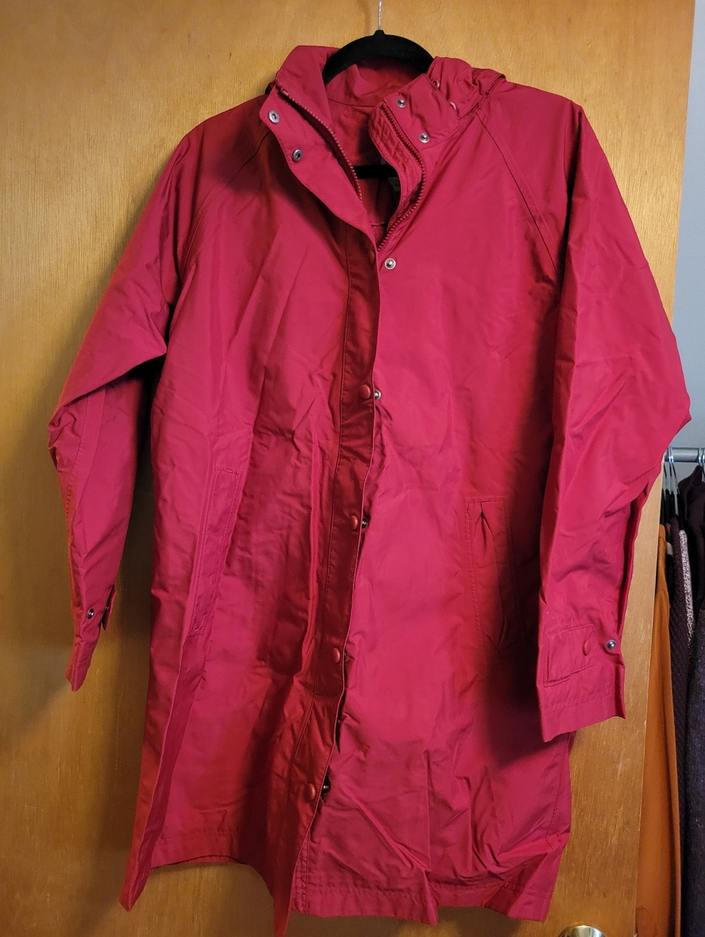 L.L. Bean Women's Red Shell Jacket with Snap Front